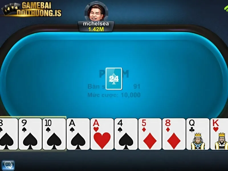 Các quân bài và giá trị trong tựa game 